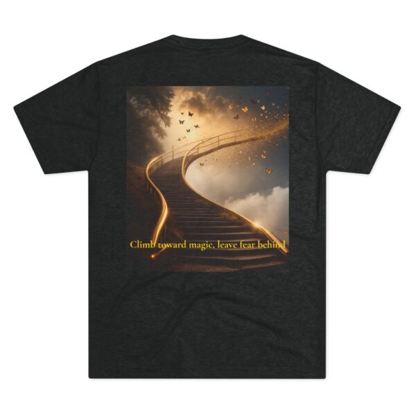 Whimsical Fantasy T-shirt Tri-Blend Vintage Black- back view