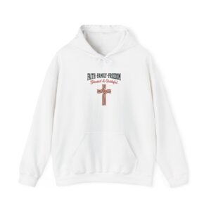 Faith Family Freedom Hoodie | Faith-based Patriotic, Vintage Americana
